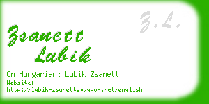 zsanett lubik business card